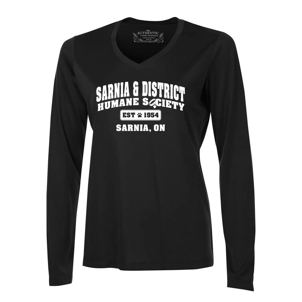 Sarnia Humane Society Ladies' Pro Team Long Sleeve V-Neck T-Shirt