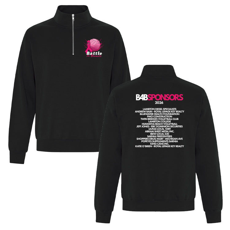 Battle for Breasts Adult Fleece 1/4 Zip Sweatshirt