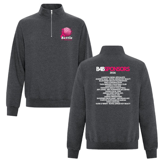 Battle for Breasts Adult Fleece 1/4 Zip Sweatshirt