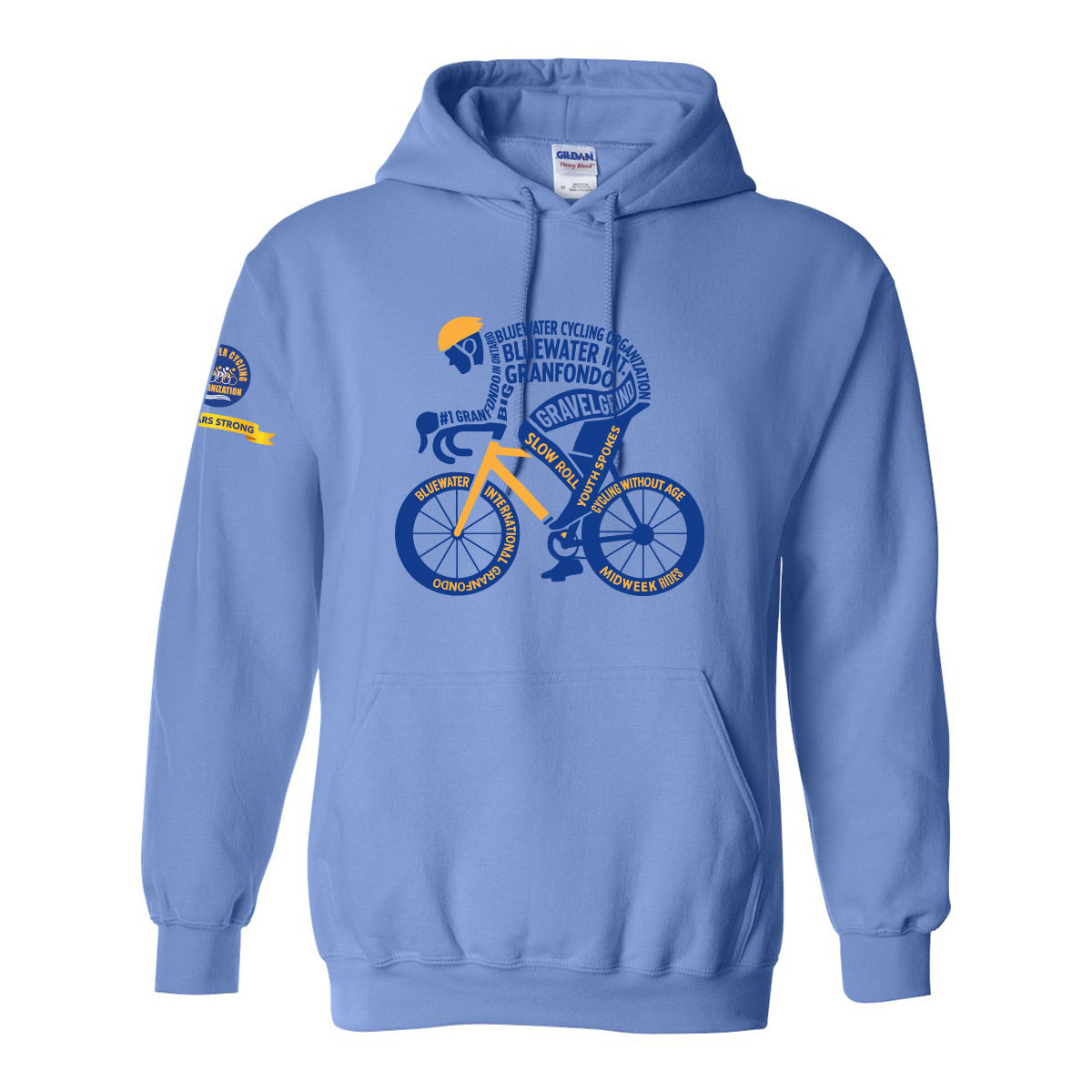 Bluewater Cycling Adult Fleece Hooded Sweatshirt
