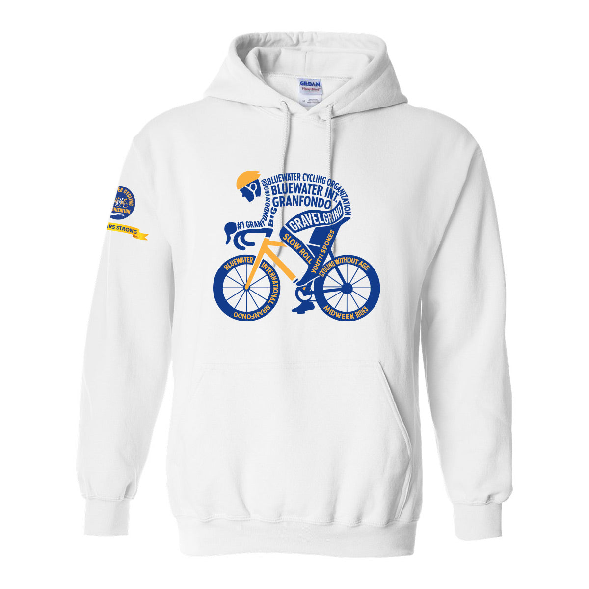 Bluewater Cycling Adult Fleece Hooded Sweatshirt