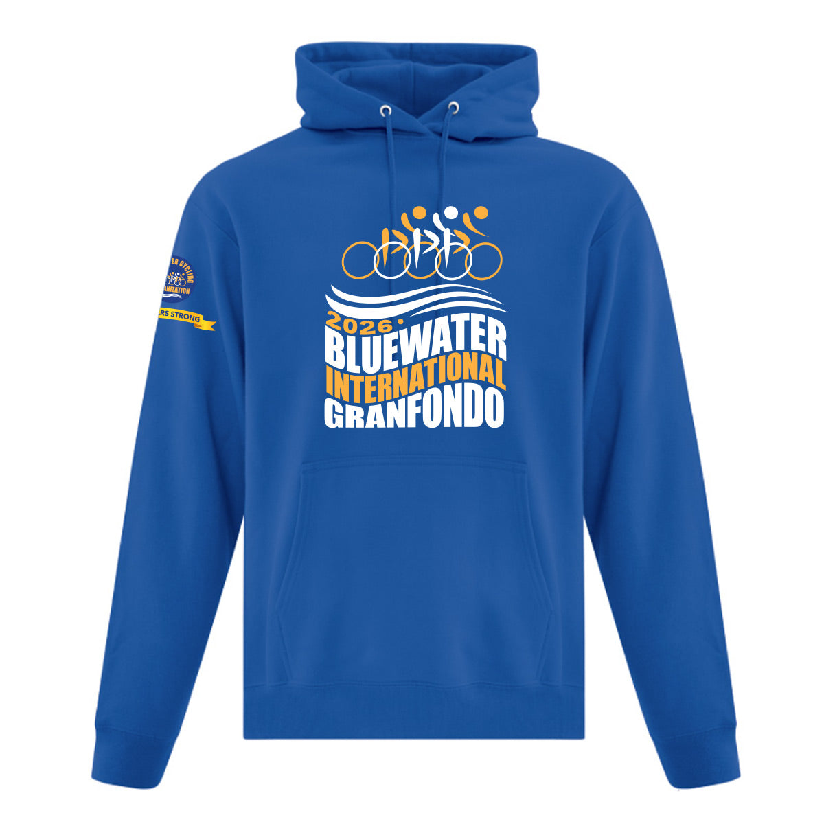 Bluewater Cycling Granfondo Adult Fleece Hooded Sweatshirt