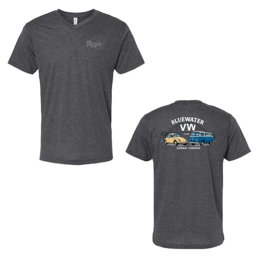 Bluewater Volkswagen Club Adult Deluxe Blend V-Neck T-Shirt