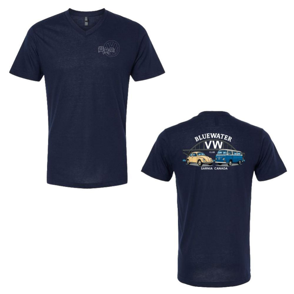 Bluewater Volkswagen Club Adult Deluxe Blend V-Neck T-Shirt