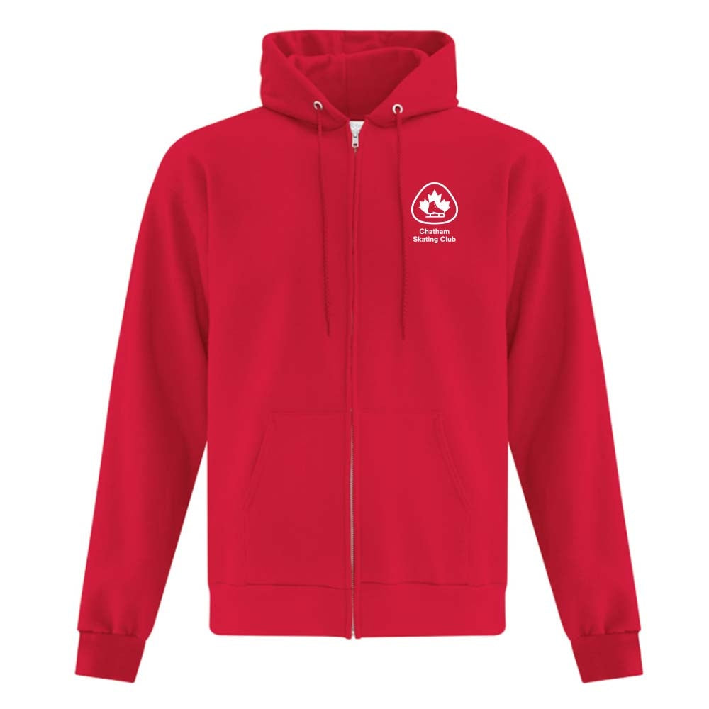 Chatham Skating Club Adult Fleece Full Zip Hooded Sweatshirt