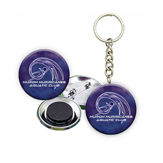 Huron Hurricanes Button, Magnet, Keychain