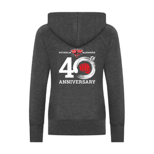 Petrolia Bluewater Tae Kwon Do Anniversary Ladies' EsActive Vintage Hooded Sweatshirt
