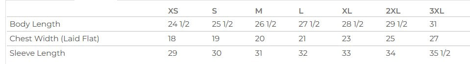 Ladies' Sizing Chart