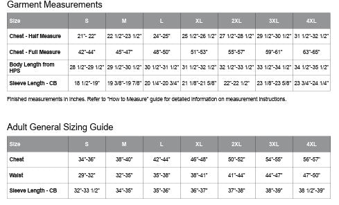Men's Sizing Chart