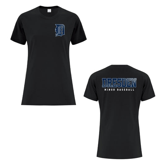Dresden Minor Baseball Ladies' Cotton T-Shirt