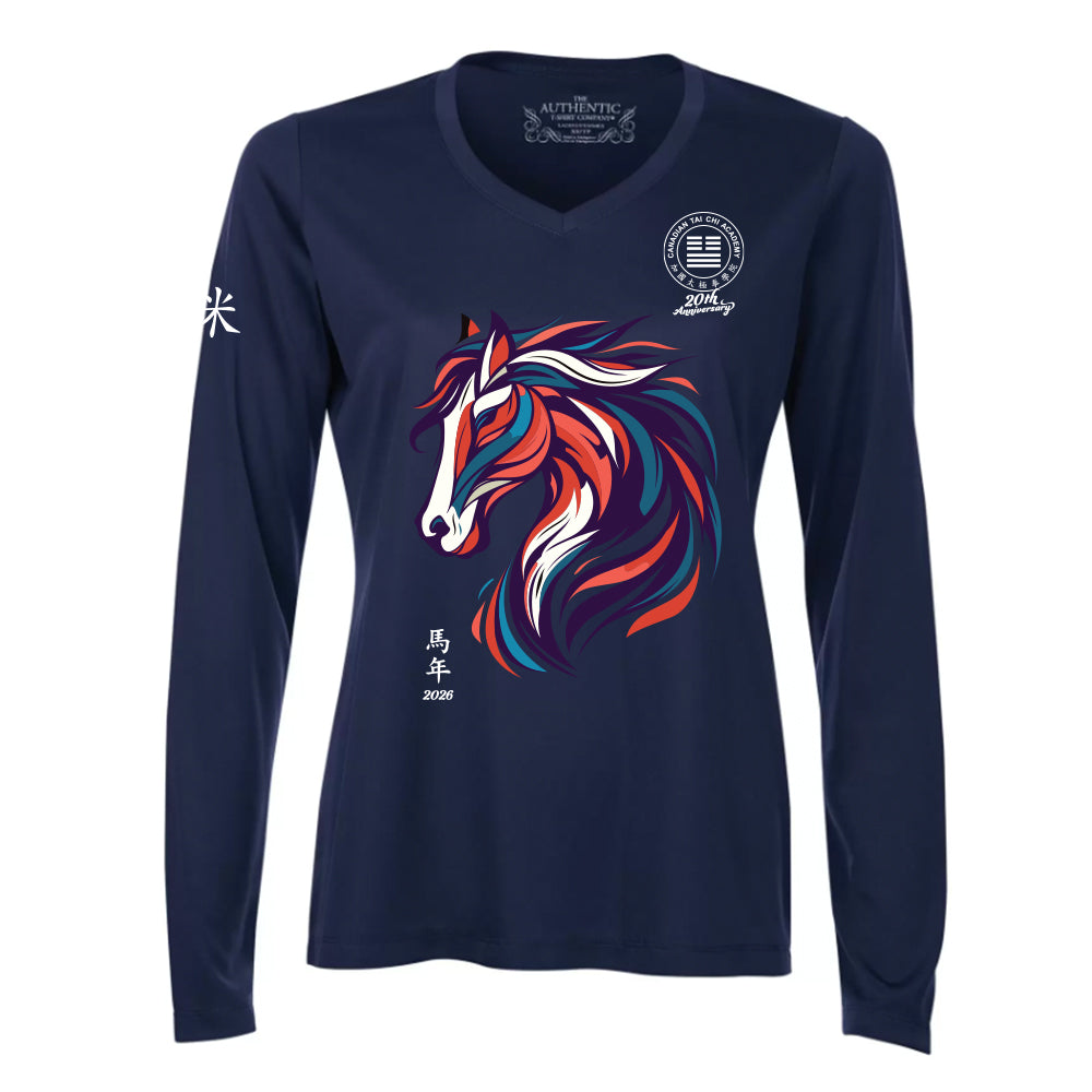 Canadian Tai Chi Ladies' Pro Team Long Sleeve V-Neck T-Shirt