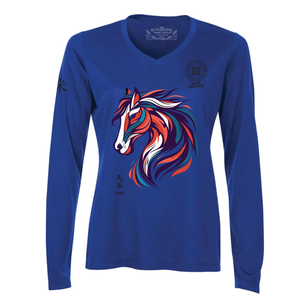 Canadian Tai Chi Ladies' Pro Team Long Sleeve V-Neck T-Shirt