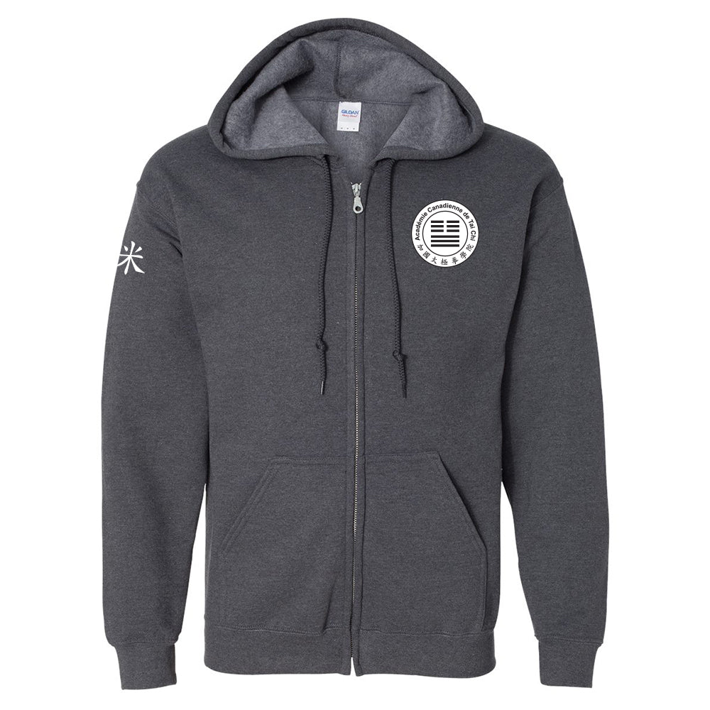 Canadian Tai Chi 20th Anniversary Adult Full-Zip Hooded Sweatshirt (French)