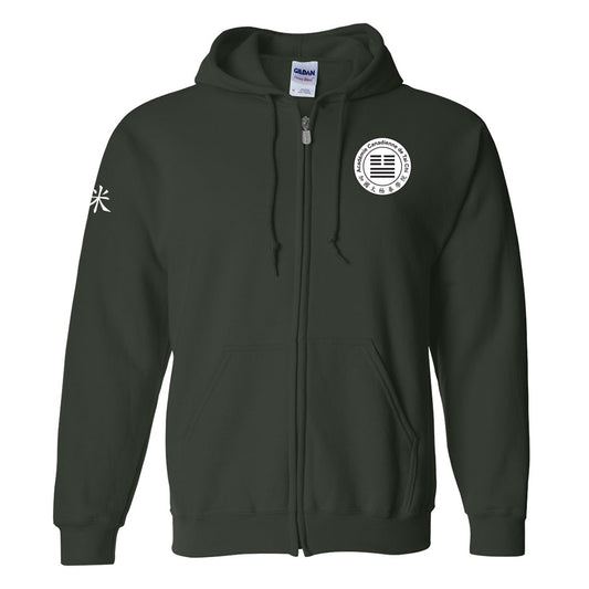 Canadian Tai Chi 20th Anniversary Adult Full-Zip Hooded Sweatshirt (French)
