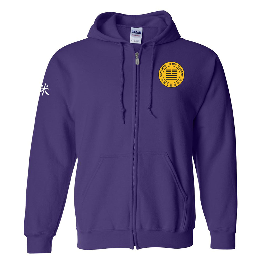 Canadian Tai Chi 20th Anniversary Adult Full-Zip Hooded Sweatshirt (English)