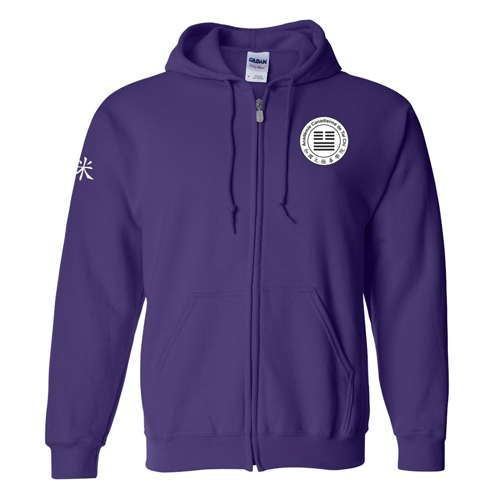 Canadian Tai Chi 20th Anniversary Adult Full-Zip Hooded Sweatshirt (French)