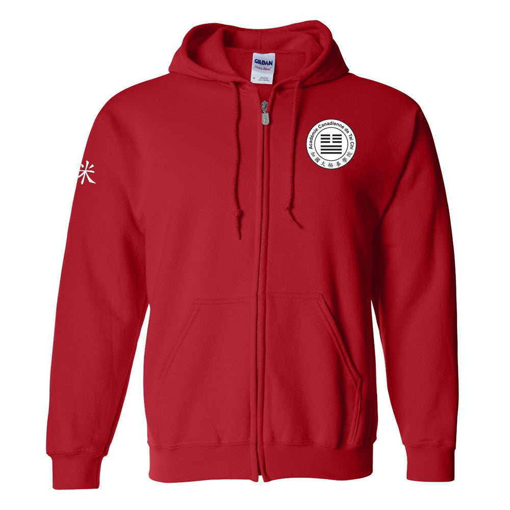 Canadian Tai Chi 20th Anniversary Adult Full-Zip Hooded Sweatshirt (French)