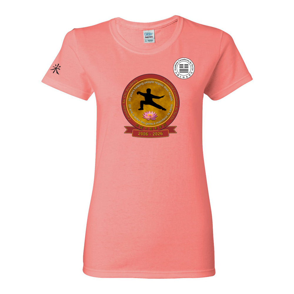Canadian Tai Chi 20th Anniversary Ladies' Cotton T-Shirt (French)