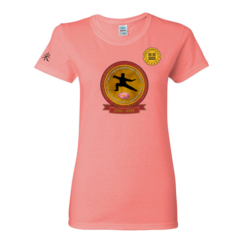 Canadian Tai Chi 20th Anniversary Ladies' Cotton T-Shirt (French)