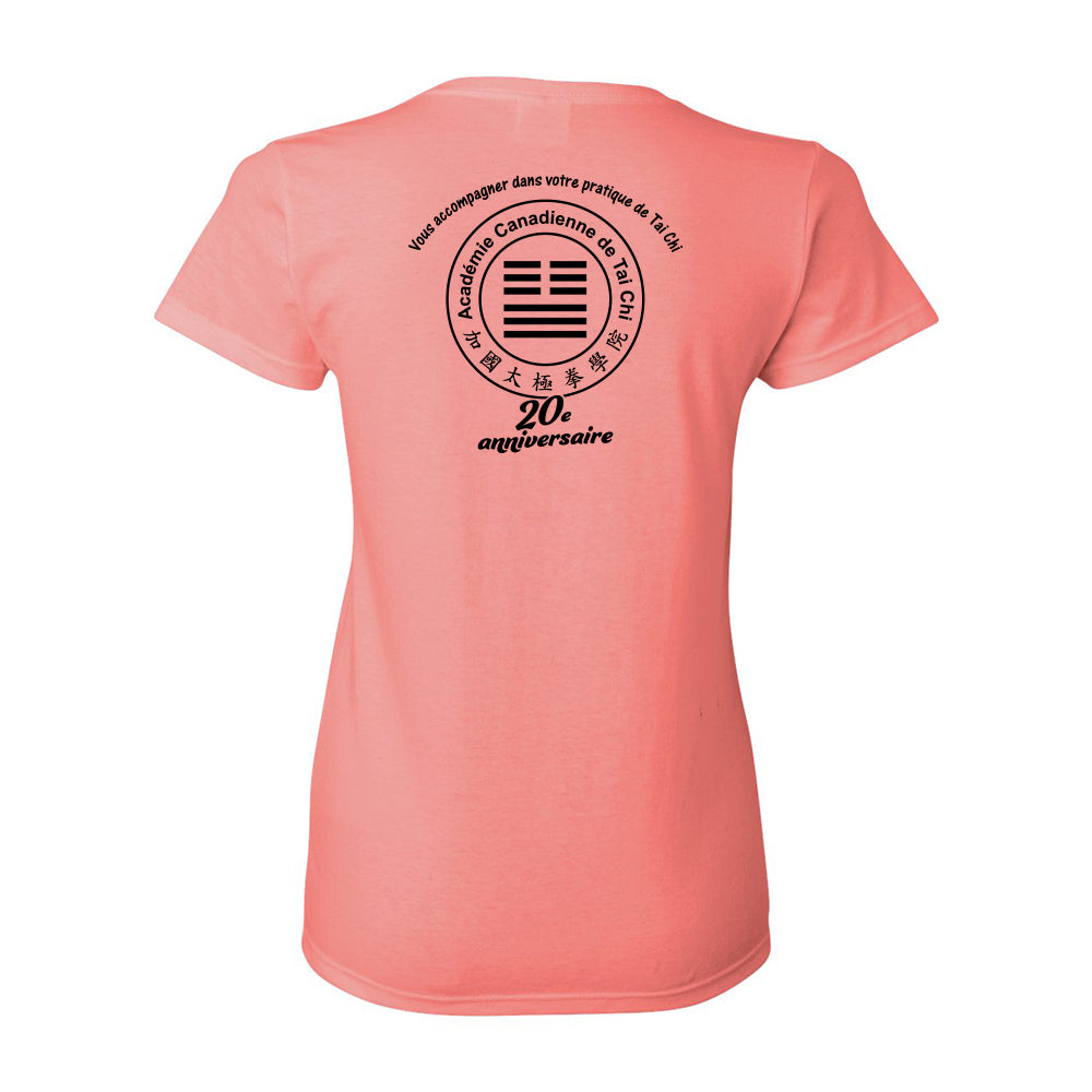 Canadian Tai Chi 20th Anniversary Ladies' Cotton T-Shirt (French)