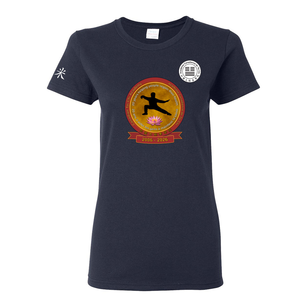 Canadian Tai Chi 20th Anniversary Ladies' Cotton T-Shirt (French)