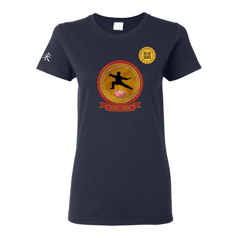 Canadian Tai Chi 20th Anniversary Ladies' Cotton T-Shirt (French)