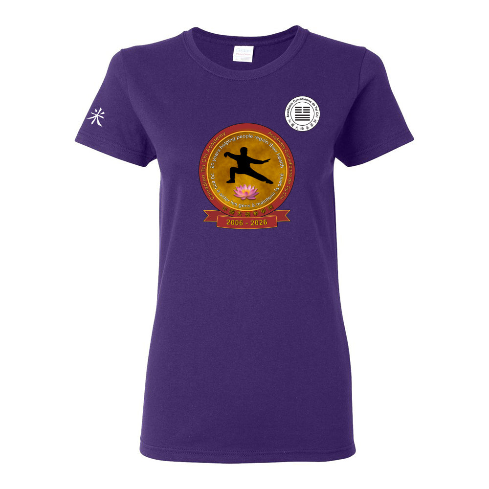 Canadian Tai Chi 20th Anniversary Ladies' Cotton T-Shirt (French)