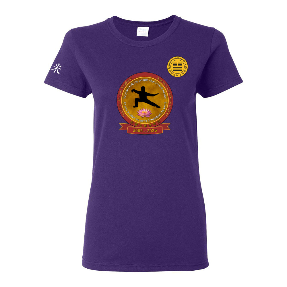 Canadian Tai Chi 20th Anniversary Ladies' Cotton T-Shirt (French)