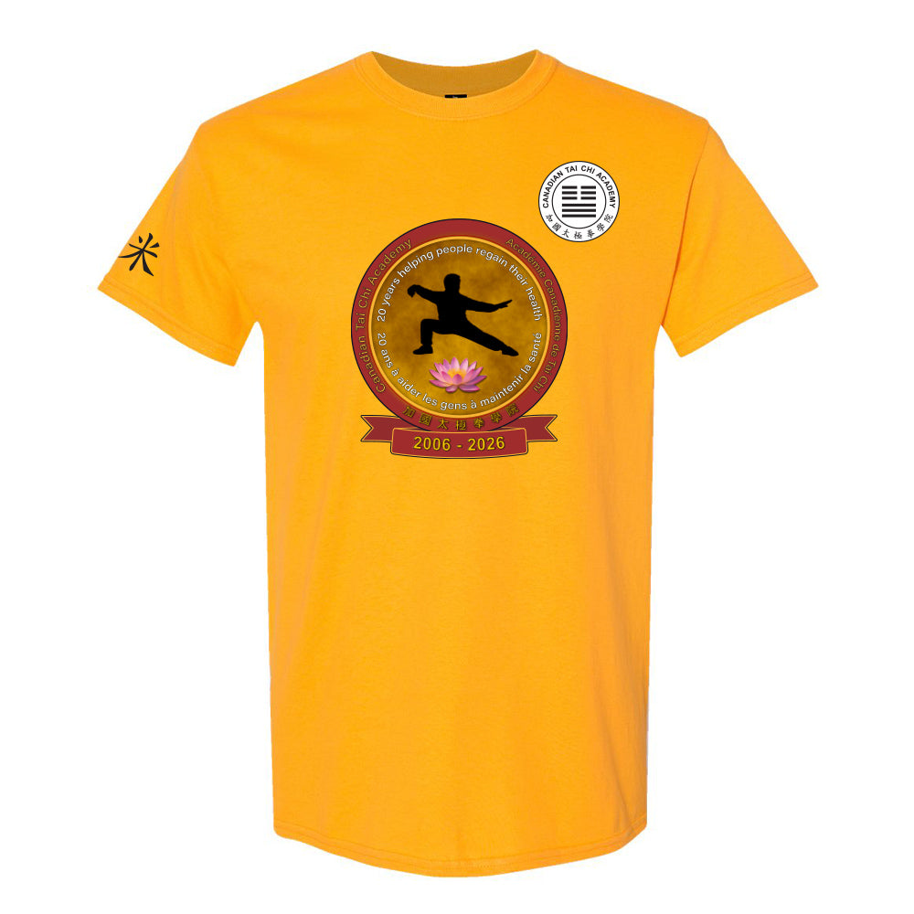 Canadian Tai Chi 20th Anniversary Adult Cotton T-Shirt (English)
