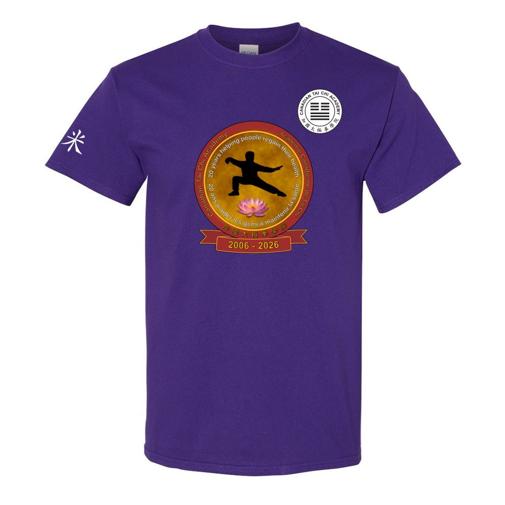 Canadian Tai Chi 20th Anniversary Adult Cotton T-Shirt (English)