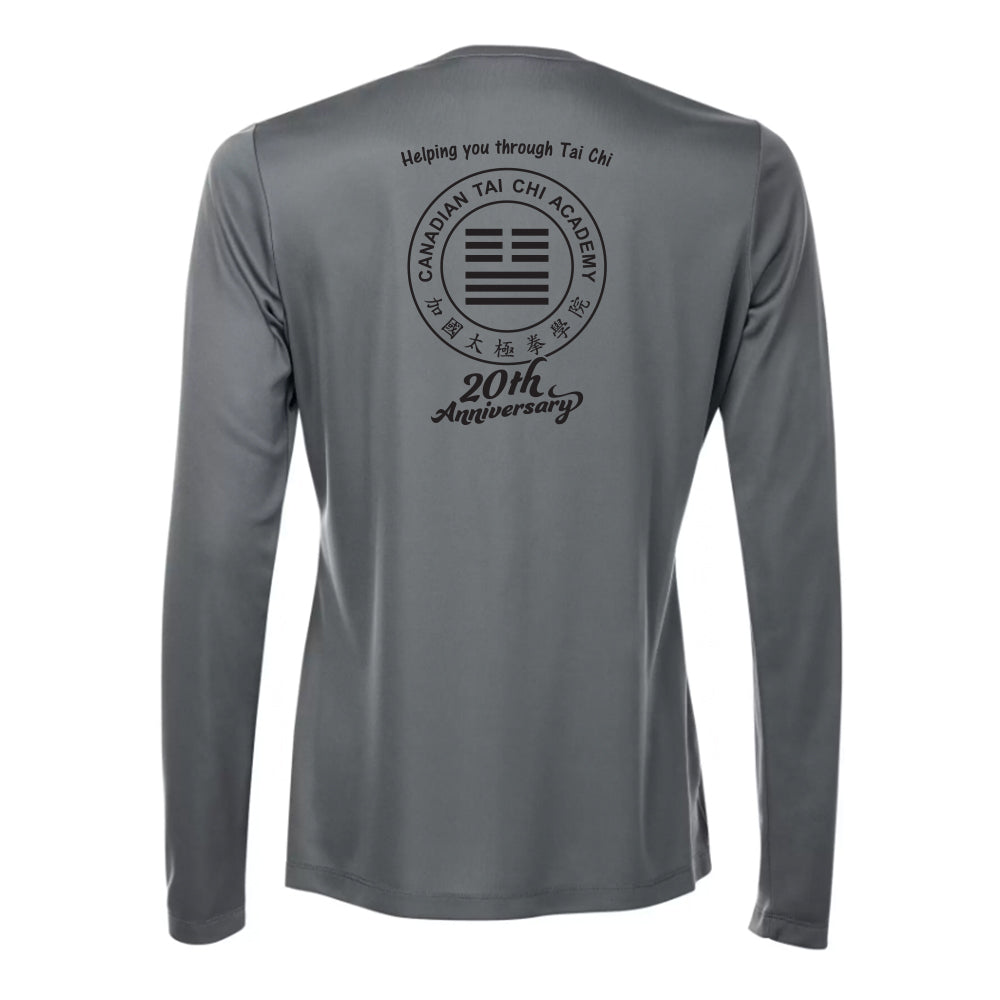 Canadian Tai Chi 20th Anniversary Ladies' Pro Team Long Sleeve V-Neck (English)