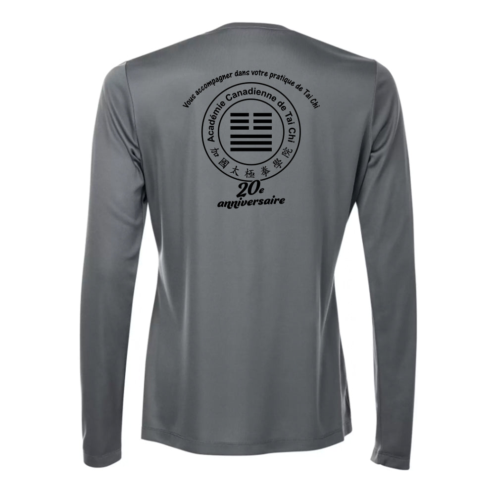 Canadian Tai Chi 20th Anniversary Ladies' Pro Team Long Sleeve V-Neck (French)