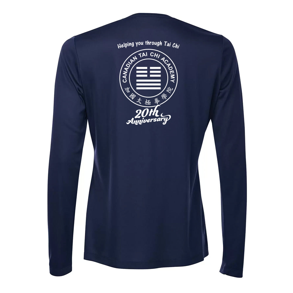 Canadian Tai Chi 20th Anniversary Ladies' Pro Team Long Sleeve V-Neck (English)