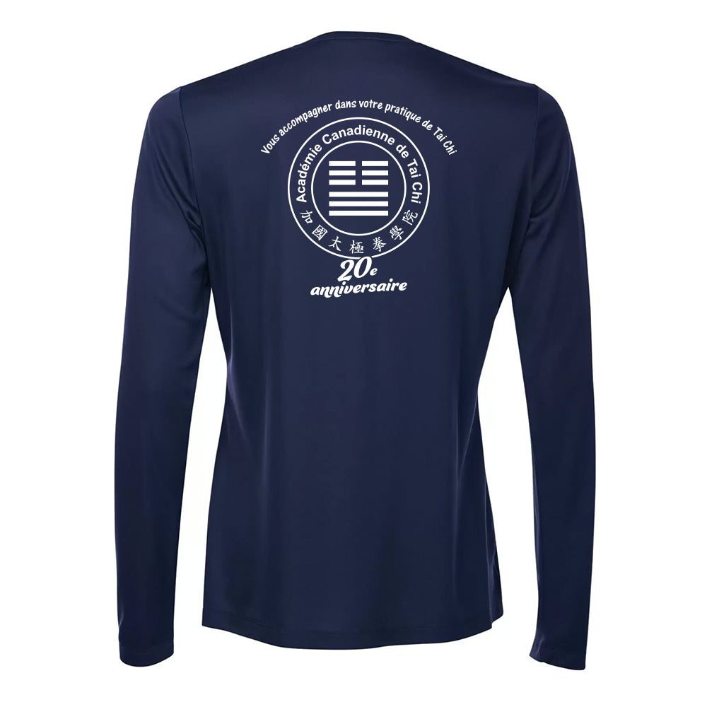 Canadian Tai Chi 20th Anniversary Ladies' Pro Team Long Sleeve V-Neck (French)