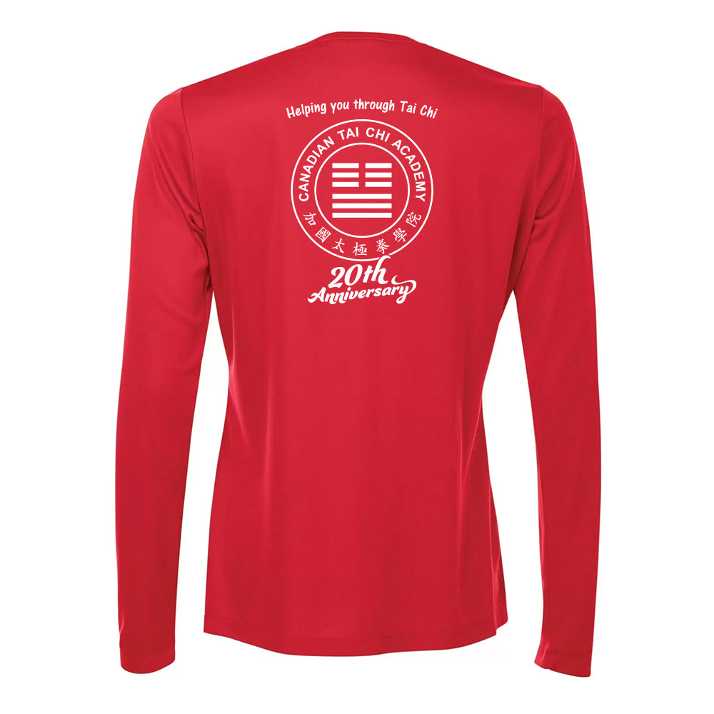 Canadian Tai Chi 20th Anniversary Ladies' Pro Team Long Sleeve V-Neck (English)