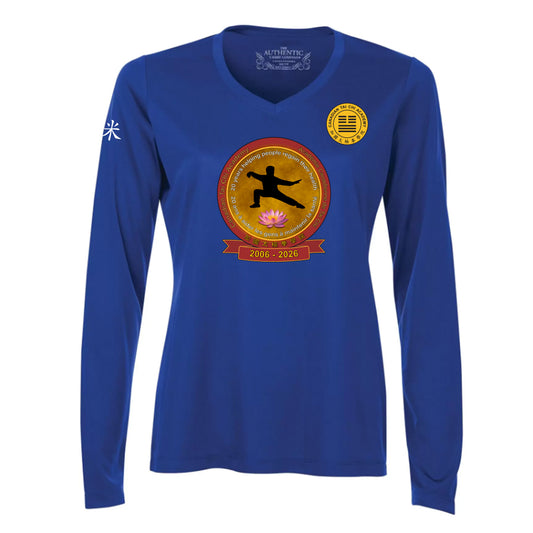 Canadian Tai Chi 20th Anniversary Ladies' Pro Team Long Sleeve V-Neck (English)