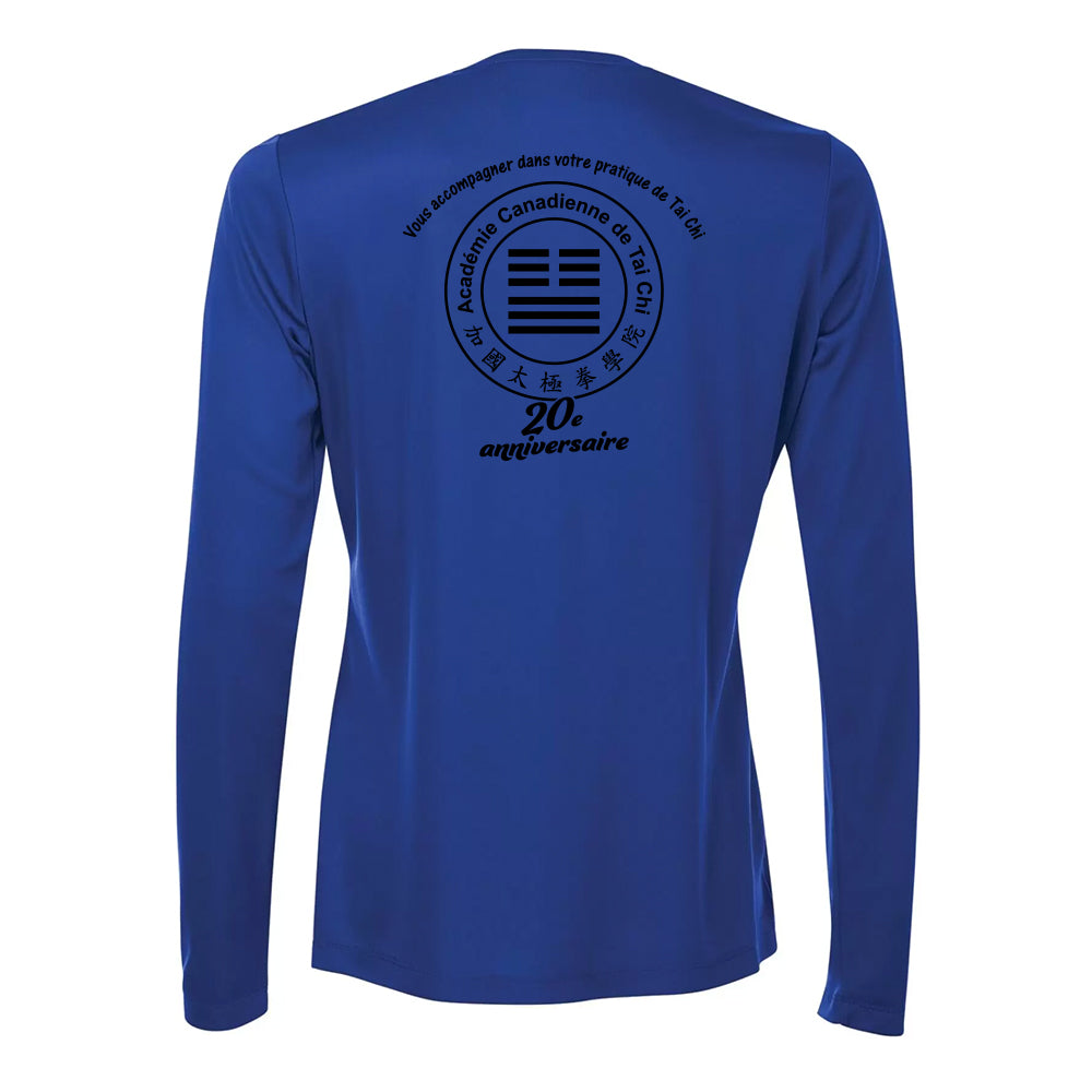 Canadian Tai Chi 20th Anniversary Ladies' Pro Team Long Sleeve V-Neck (French)