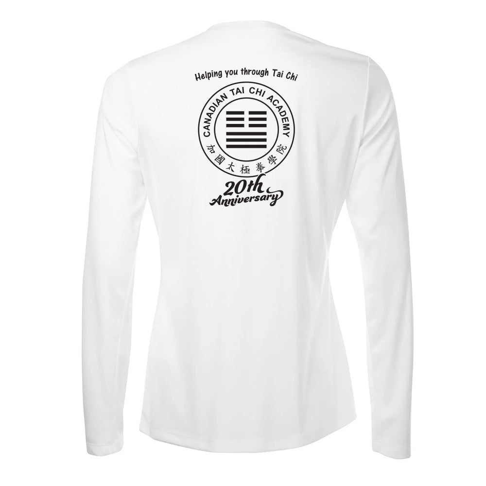 Canadian Tai Chi 20th Anniversary Ladies' Pro Team Long Sleeve V-Neck (English)