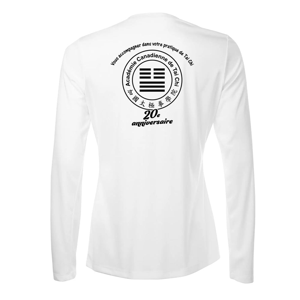 Canadian Tai Chi 20th Anniversary Ladies' Pro Team Long Sleeve V-Neck (French)