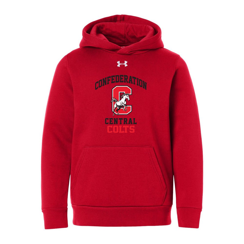 Confederation Central Youth Under Armour Team Icon Fleece Hooded Sweatshirt