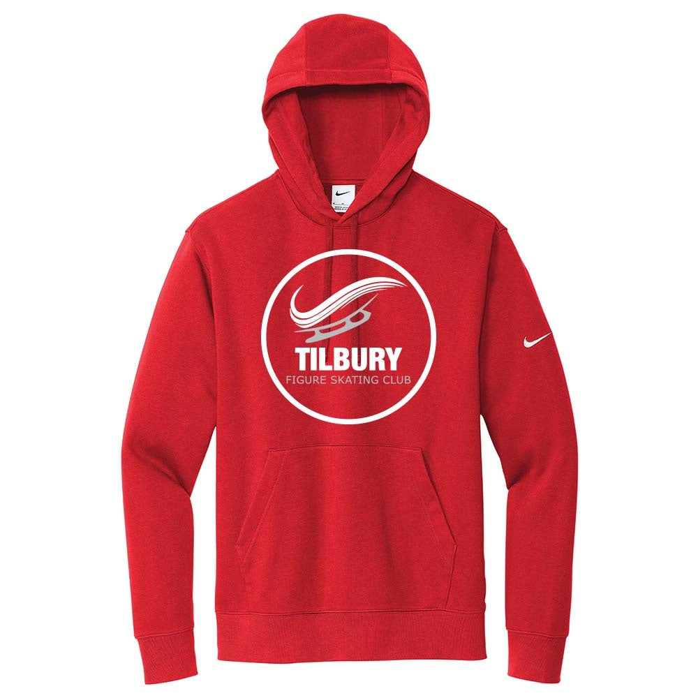 Tilbury Figure Skating Adult Nike Club Fleece Sleeve Swoosh Pullover Hoodie