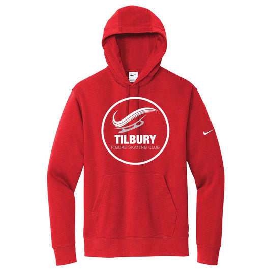 Tilbury Figure Skating Adult Nike Club Fleece Sleeve Swoosh Pullover Hoodie