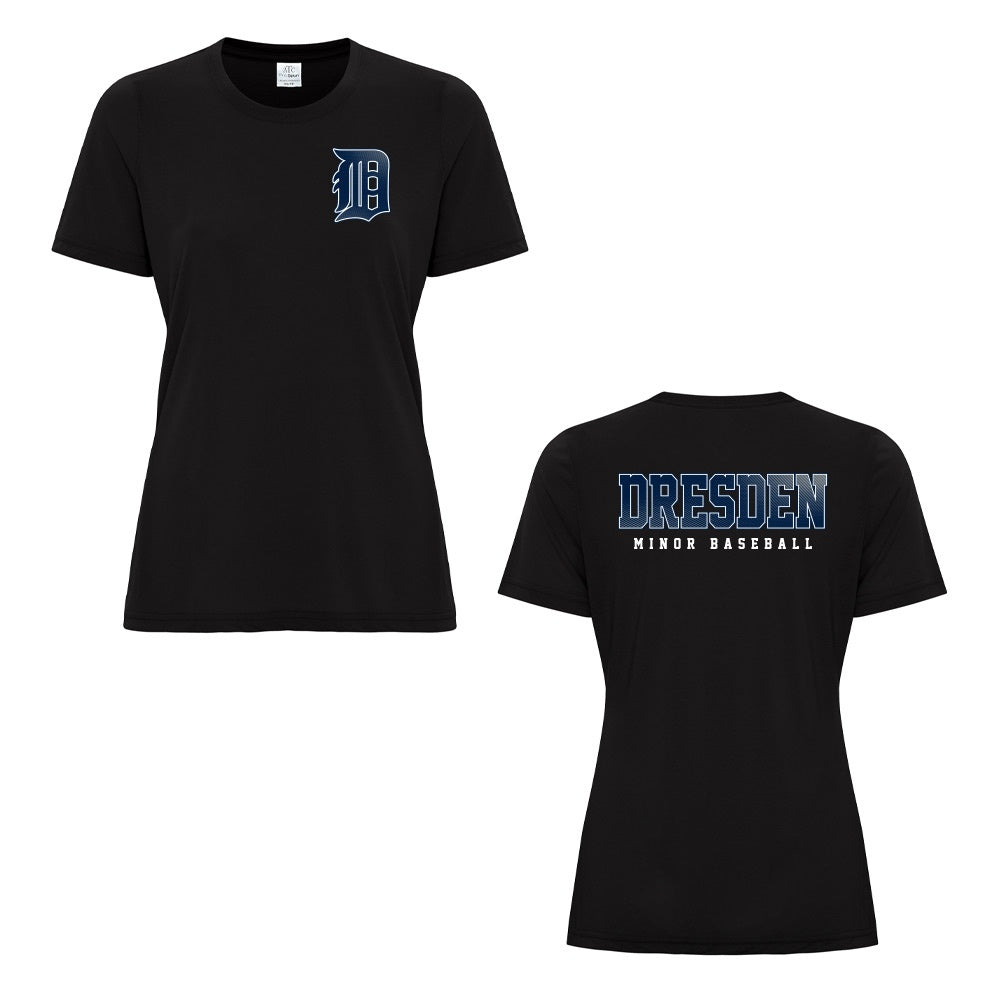 Dresden Minor Baseball Ladies Pro Spun T-Shirt