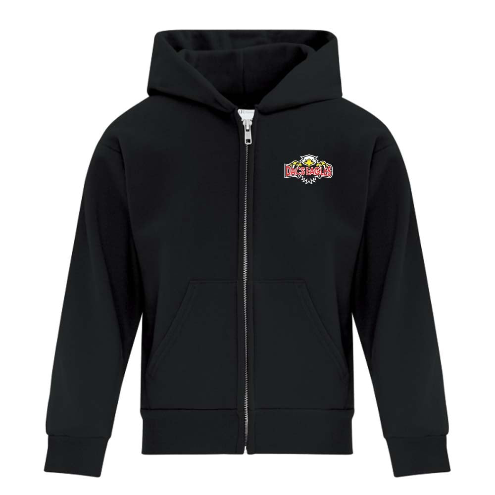 DACS Youth Fleece Full Zip Hooded Sweatshirt