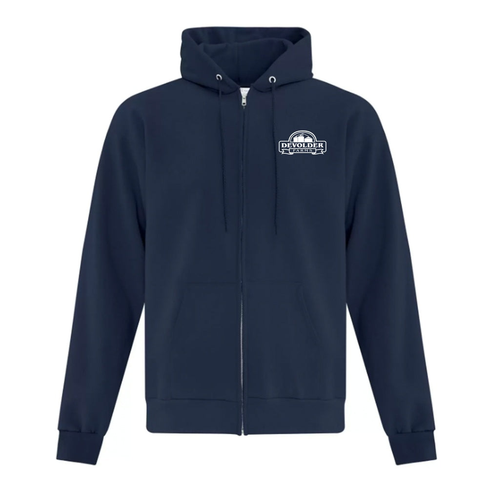 Devolder Farms Adult Everyday Fleece Full Zip Hooded Sweatshirt