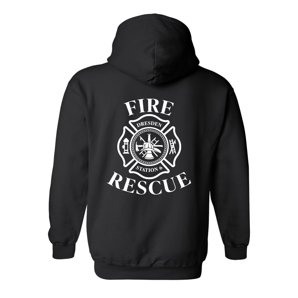 Dresden Fire Department Adult Heavy Blend Hooded Sweatshirt