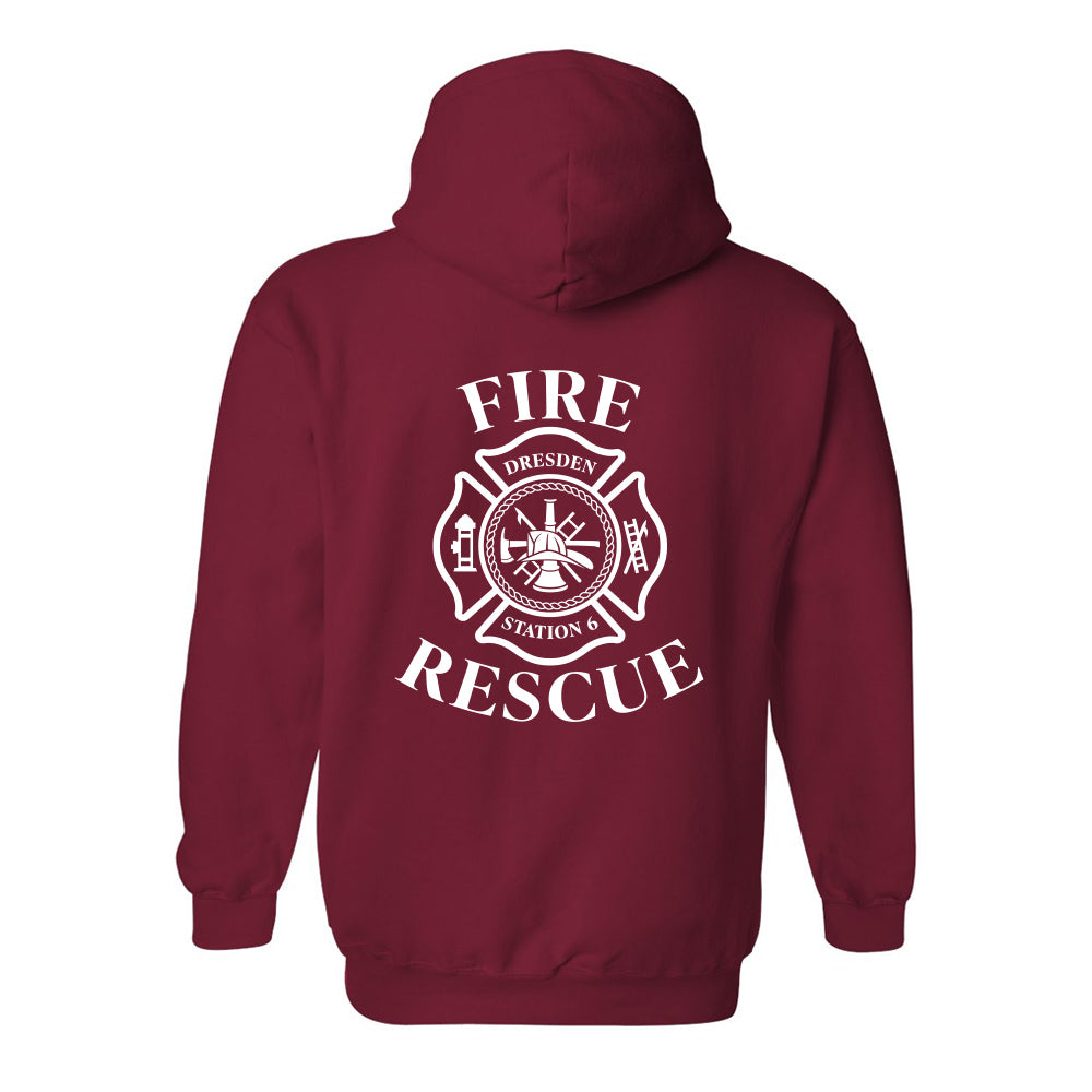 Dresden Fire Department Adult Heavy Blend Hooded Sweatshirt