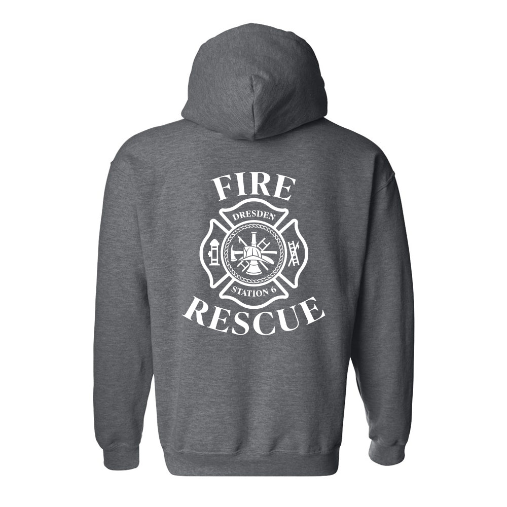 Dresden Fire Department Adult Heavy Blend Hooded Sweatshirt