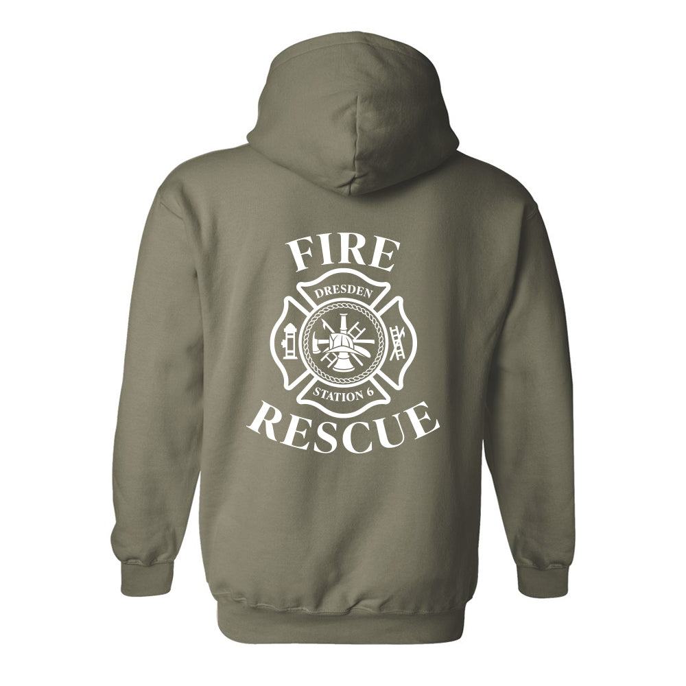 Dresden Fire Department Adult Heavy Blend Hooded Sweatshirt