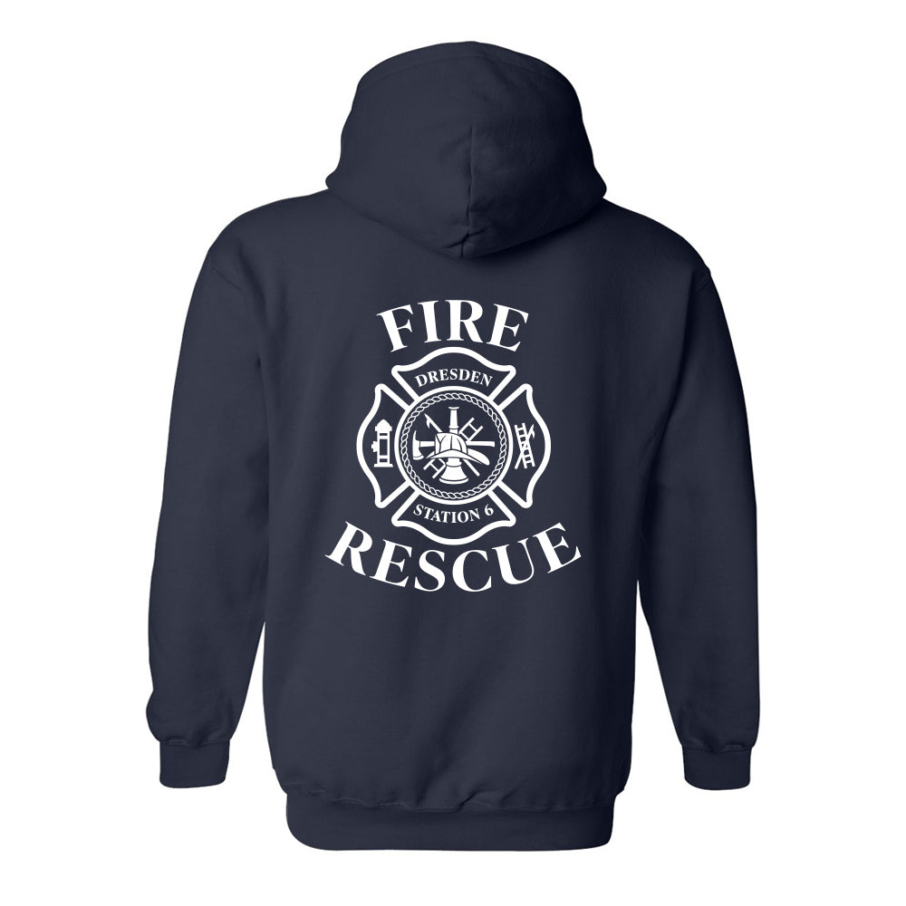 Dresden Fire Department Adult Heavy Blend Hooded Sweatshirt